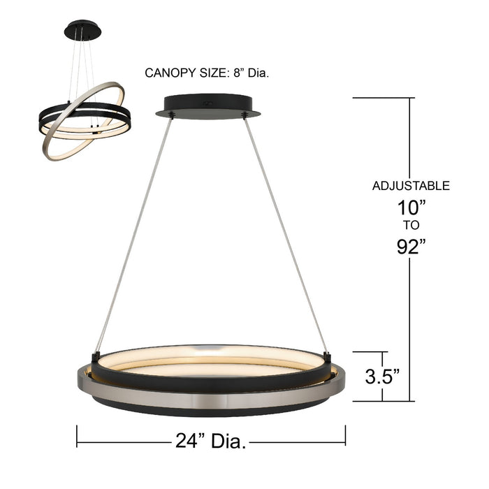 Myhouse Lighting Quoizel - PCISB2824MBK - LED Pendant - Isabelle - Matte Black