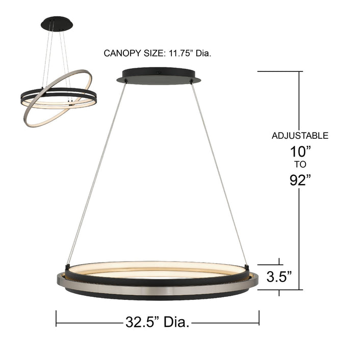 Myhouse Lighting Quoizel - PCISB2832MBK - LED Pendant - Isabelle - Matte Black