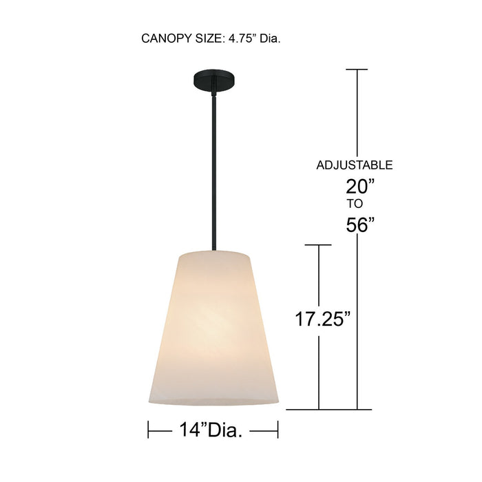 Myhouse Lighting Quoizel - PRGA1514MBK - One Light Pendant - Peregrine - Matte Black