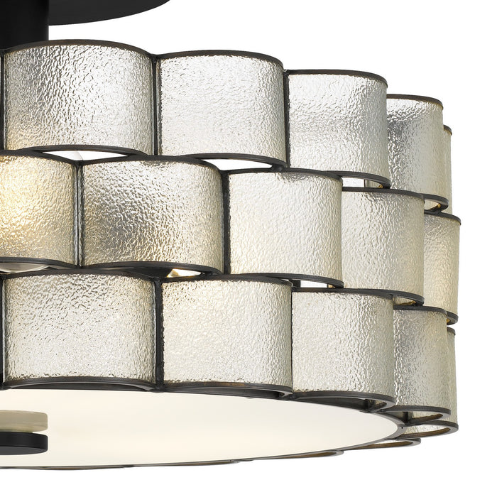 Myhouse Lighting Quoizel - RORY1716MBK - Three Light Semi-Flush Mount - Rory - Matte Black