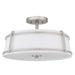 Myhouse Lighting Quoizel - SLN1716BN - Three Light Semi-Flush Mount - Sloane - Brushed Nickel