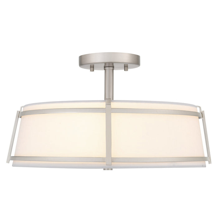 Myhouse Lighting Quoizel - SLN1716BN - Three Light Semi-Flush Mount - Sloane - Brushed Nickel