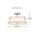 Myhouse Lighting Quoizel - SLN1716BN - Three Light Semi-Flush Mount - Sloane - Brushed Nickel