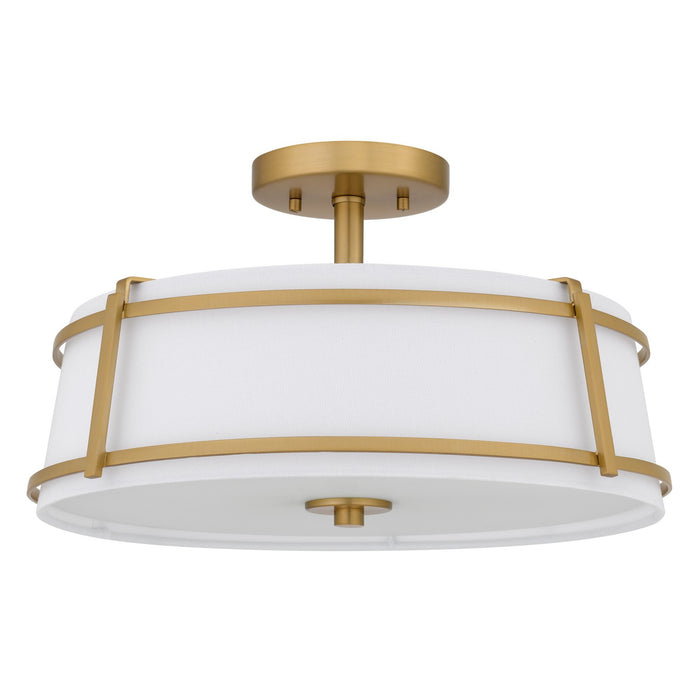 Myhouse Lighting Quoizel - SLN1716BRG - Three Light Semi-Flush Mount - Sloane - Brushed Gold