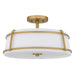 Myhouse Lighting Quoizel - SLN1716BRG - Three Light Semi-Flush Mount - Sloane - Brushed Gold