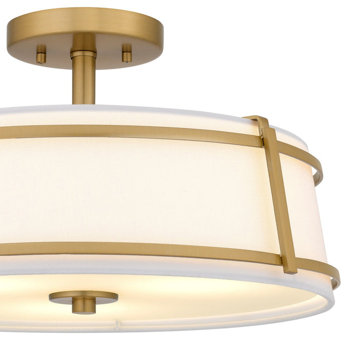 Myhouse Lighting Quoizel - SLN1716BRG - Three Light Semi-Flush Mount - Sloane - Brushed Gold