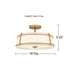 Myhouse Lighting Quoizel - SLN1716BRG - Three Light Semi-Flush Mount - Sloane - Brushed Gold