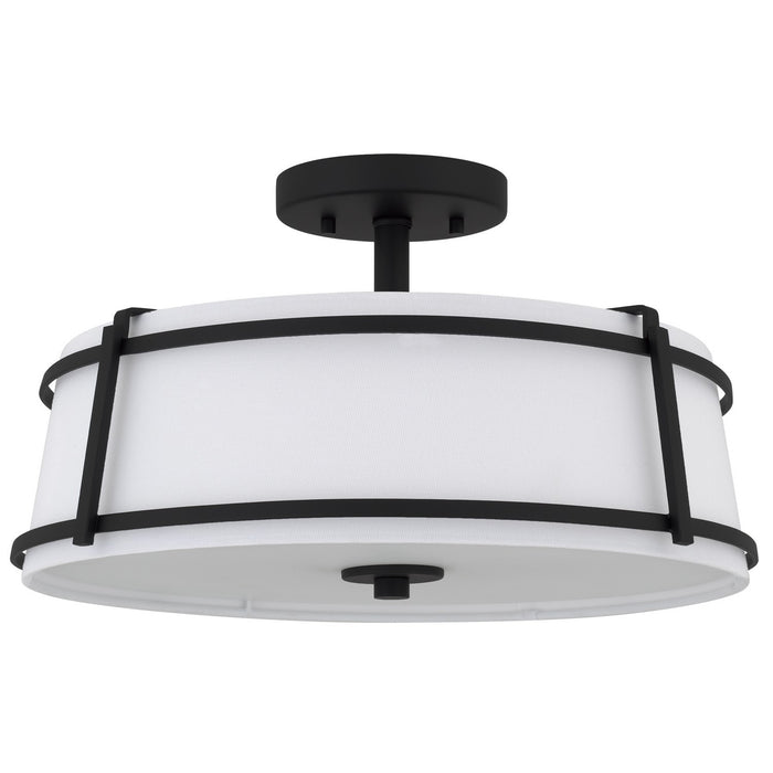 Myhouse Lighting Quoizel - SLN1716MBK - Three Light Semi-Flush Mount - Sloane - Matte Black