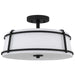 Myhouse Lighting Quoizel - SLN1716MBK - Three Light Semi-Flush Mount - Sloane - Matte Black