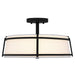 Myhouse Lighting Quoizel - SLN1716MBK - Three Light Semi-Flush Mount - Sloane - Matte Black