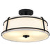 Myhouse Lighting Quoizel - SLN1716MBK - Three Light Semi-Flush Mount - Sloane - Matte Black