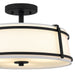 Myhouse Lighting Quoizel - SLN1716MBK - Three Light Semi-Flush Mount - Sloane - Matte Black