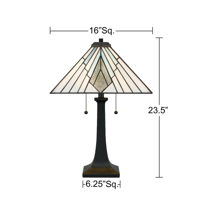Myhouse Lighting Quoizel - TFDV6323MBK - Two Light Table Lamp - Duvane - Matte Black