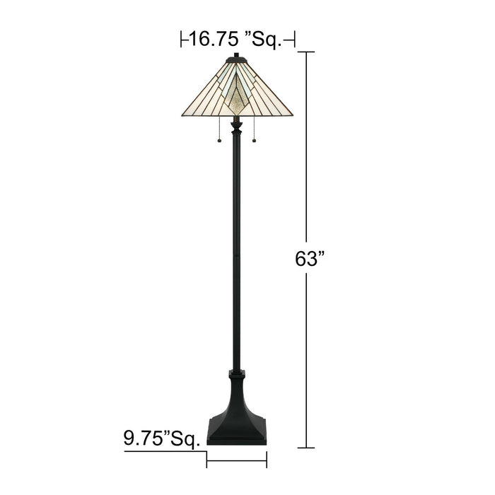 Myhouse Lighting Quoizel - TFDV9363MBK - Two Light Floor Lamp - Duvane - Matte Black