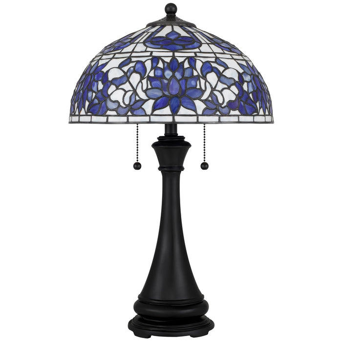 Myhouse Lighting Quoizel - TFNR6325MBK - Two Light Table Lamp - Wisteria Bloom - Matte Black