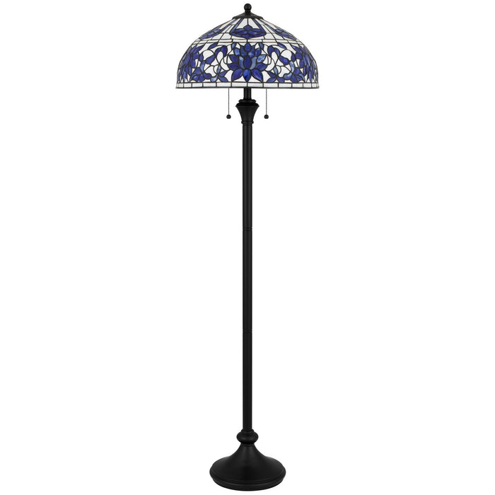 Myhouse Lighting Quoizel - TFNR9362MBK - Two Light Floor Lamp - Wisteria Bloom - Matte Black