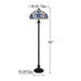 Myhouse Lighting Quoizel - TFNR9362MBK - Two Light Floor Lamp - Wisteria Bloom - Matte Black