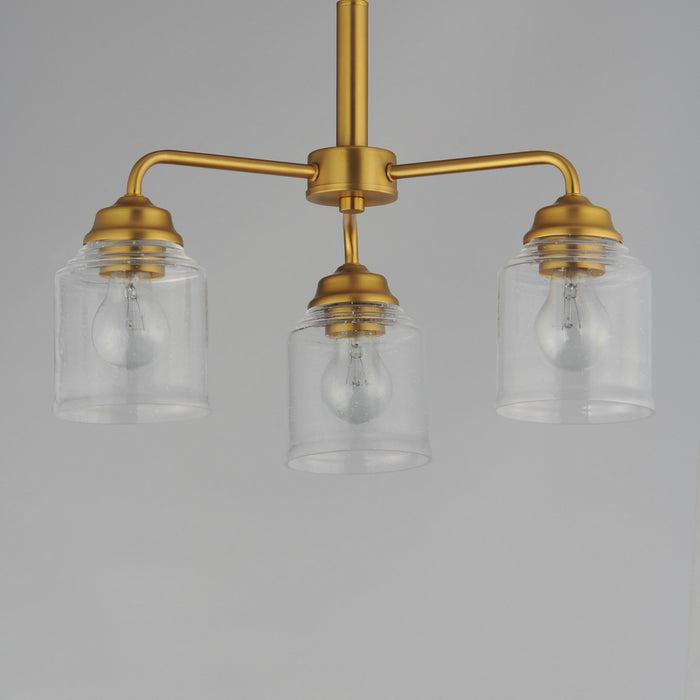 Myhouse Lighting Maxim - 12260CDNAB - Three Light Semi-Flush Mount/Chandelier - Acadia - Natural Aged Brass
