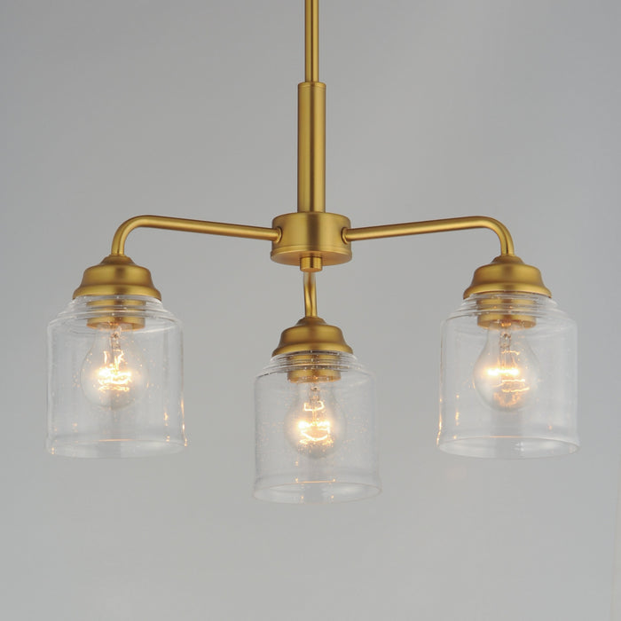 Myhouse Lighting Maxim - 12260CDNAB - Three Light Semi-Flush Mount/Chandelier - Acadia - Natural Aged Brass