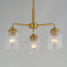 Myhouse Lighting Maxim - 12260CDNAB - Three Light Semi-Flush Mount/Chandelier - Acadia - Natural Aged Brass