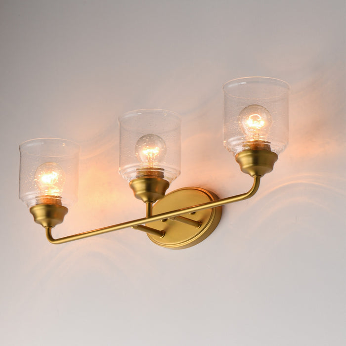 Myhouse Lighting Maxim - 12263CDNAB - Three Light Bath Vanity - Acadia - Natural Aged Brass