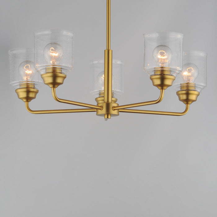 Myhouse Lighting Maxim - 12266CDNAB - Five Light Chandelier - Acadia - Natural Aged Brass