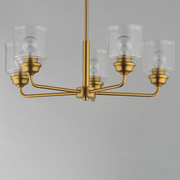 Myhouse Lighting Maxim - 12266CDNAB - Five Light Chandelier - Acadia - Natural Aged Brass