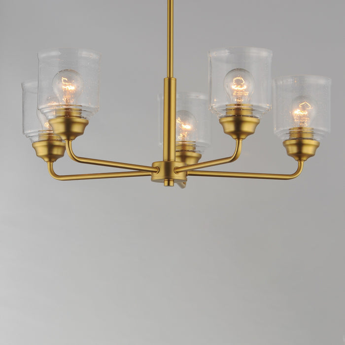 Myhouse Lighting Maxim - 12266CDNAB - Five Light Chandelier - Acadia - Natural Aged Brass