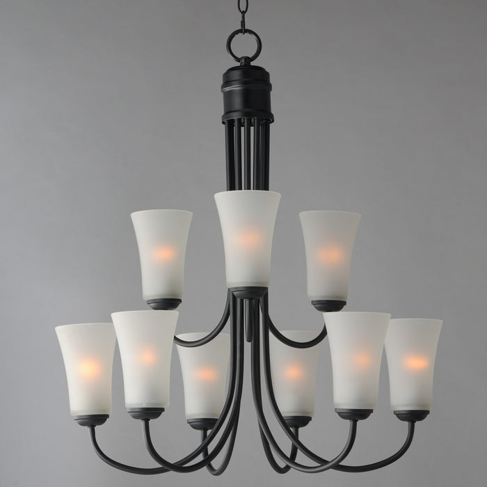 Myhouse Lighting Maxim - 10046FTBK - Nine Light Chandelier - Logan - Black