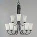 Myhouse Lighting Maxim - 10046FTBK - Nine Light Chandelier - Logan - Black