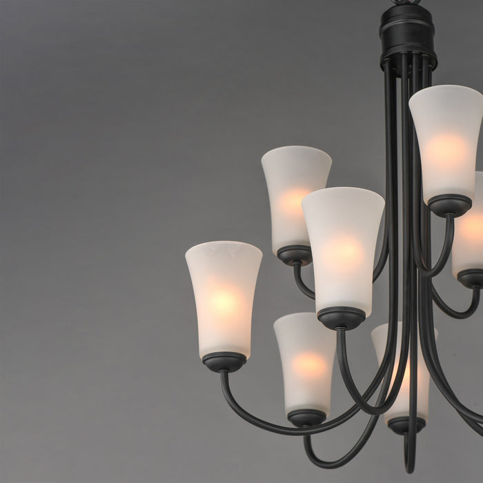 Myhouse Lighting Maxim - 10046FTBK - Nine Light Chandelier - Logan - Black