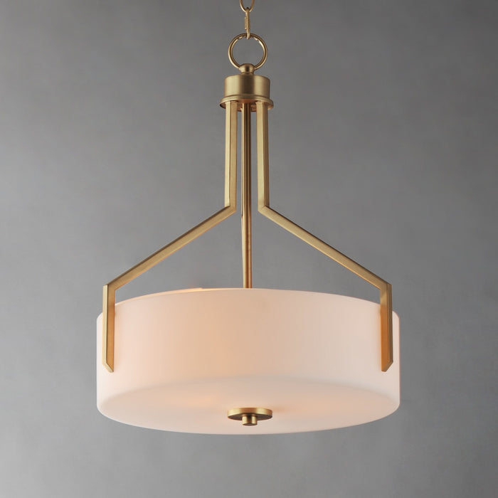 Myhouse Lighting Maxim - 21287SWNAB - Three Light Pendant - Dart - Natural Aged Brass