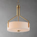 Myhouse Lighting Maxim - 21287SWNAB - Three Light Pendant - Dart - Natural Aged Brass