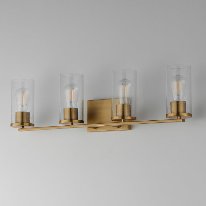 Myhouse Lighting Maxim - 10464CDNAB - Four Light Bath Vanity - Livingston - Natural Aged Brass
