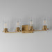 Myhouse Lighting Maxim - 10464CDNAB - Four Light Bath Vanity - Livingston - Natural Aged Brass
