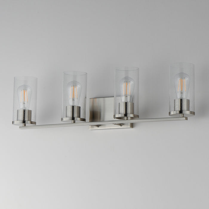 Myhouse Lighting Maxim - 10464CDSN - Four Light Bath Vanity - Livingston - Satin Nickel