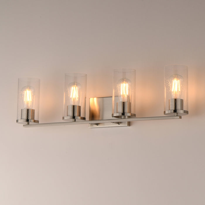 Myhouse Lighting Maxim - 10464CDSN - Four Light Bath Vanity - Livingston - Satin Nickel