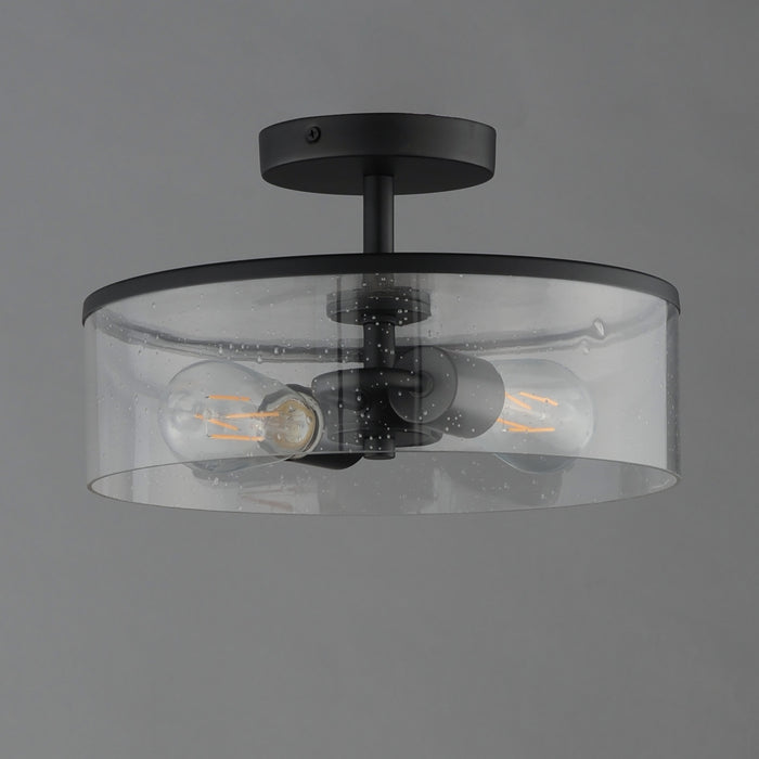 Myhouse Lighting Maxim - 10469CDBK - Two Light Semi-Flush Mount - Livingston - Black