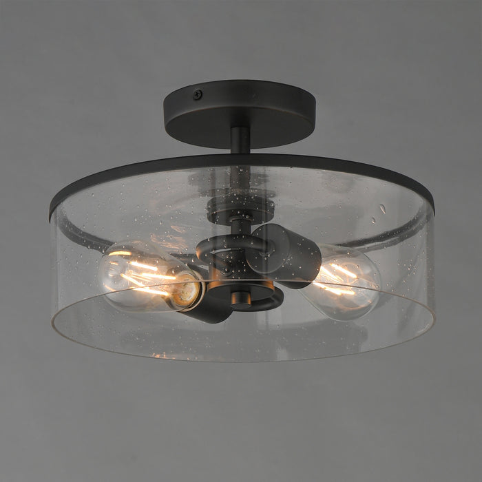 Myhouse Lighting Maxim - 10469CDBK - Two Light Semi-Flush Mount - Livingston - Black