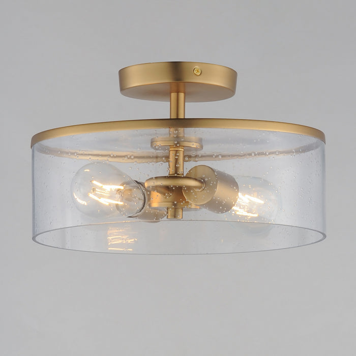 Myhouse Lighting Maxim - 10469CDNAB - Two Light Semi-Flush Mount - Livingston - Natural Aged Brass