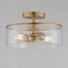 Myhouse Lighting Maxim - 10469CDNAB - Two Light Semi-Flush Mount - Livingston - Natural Aged Brass