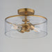 Myhouse Lighting Maxim - 10469CDNAB - Two Light Semi-Flush Mount - Livingston - Natural Aged Brass
