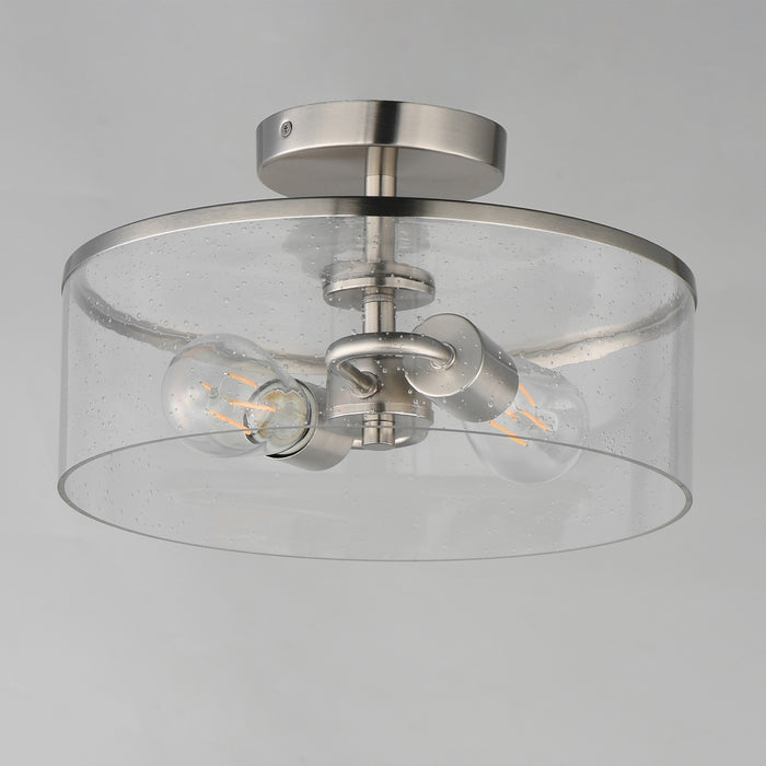Myhouse Lighting Maxim - 10469CDSN - Two Light Semi-Flush Mount - Livingston - Satin Nickel