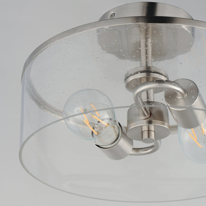 Myhouse Lighting Maxim - 10469CDSN - Two Light Semi-Flush Mount - Livingston - Satin Nickel
