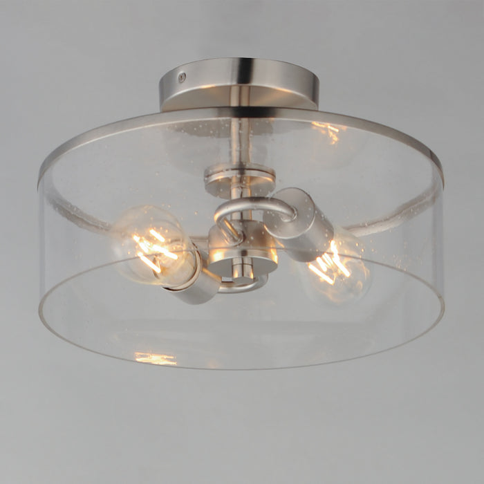 Myhouse Lighting Maxim - 10469CDSN - Two Light Semi-Flush Mount - Livingston - Satin Nickel