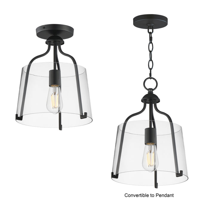 Myhouse Lighting Maxim - 5681CLBK - One Light Semi-Flush Mount - Bellmore - Black