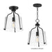 Myhouse Lighting Maxim - 5681CLBK - One Light Semi-Flush Mount - Bellmore - Black