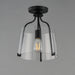 Myhouse Lighting Maxim - 5681CLBK - One Light Semi-Flush Mount - Bellmore - Black