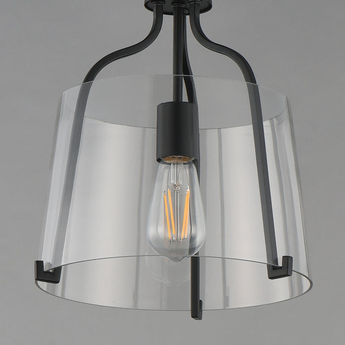 Myhouse Lighting Maxim - 5681CLBK - One Light Semi-Flush Mount - Bellmore - Black