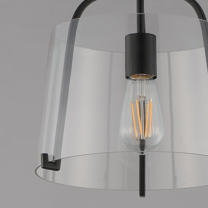 Myhouse Lighting Maxim - 5681CLBK - One Light Semi-Flush Mount - Bellmore - Black